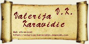 Valerija Karavidić vizit kartica